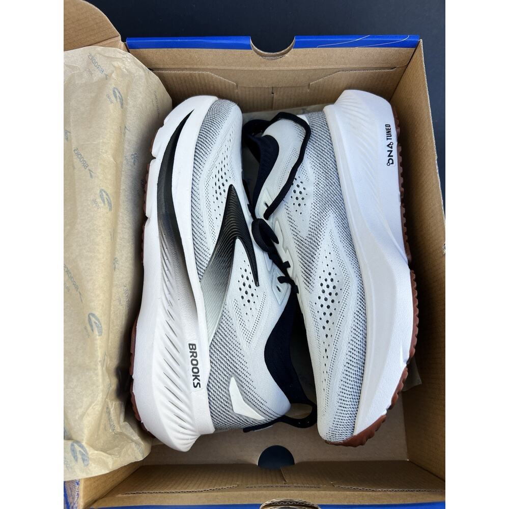 BROOKS Glycerin 23 Running Shoes Wide Width 2E White / Black / Gum Men's Size 9 - Picture 4 of 11